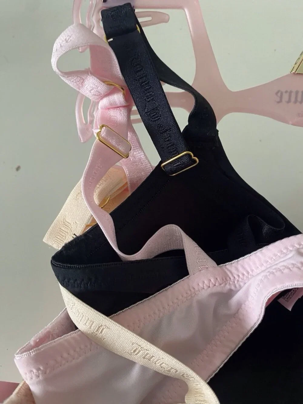 3 Pack Juicy Couture Sexy Push Up Bra Size 34C Cheetah Animal Print Pink Black